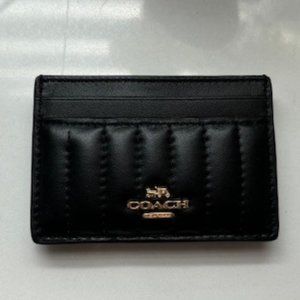 Coach Card Case With Linear Quilting